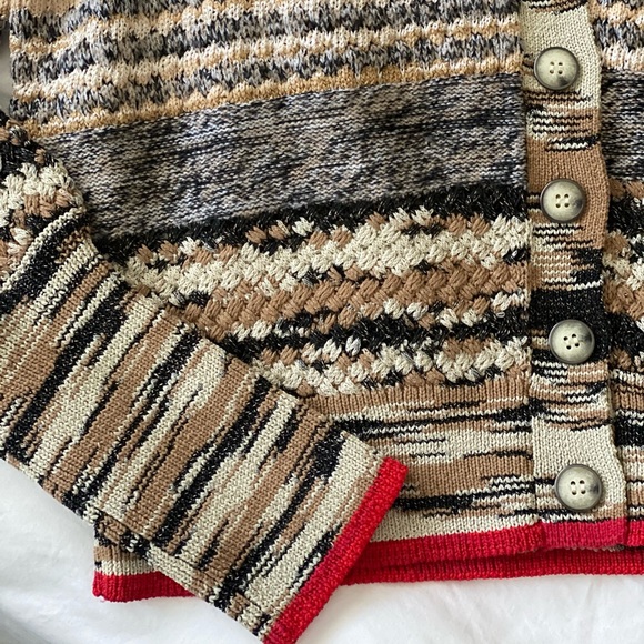 Veronica Beard Cecily Mixed Knit Cardigan - Picture 9 of 9